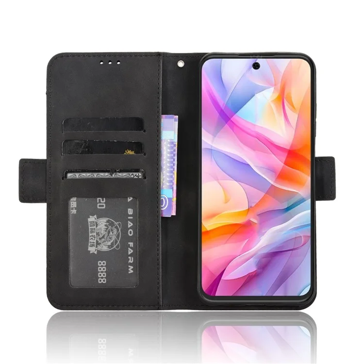 Funda de Cuero para ZTE Blade V70 Design / Nubia V70 Design / Blade V70 Vita con Múltiples Ranuras para Tarjetas - Negro