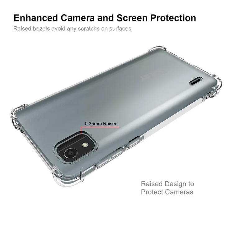 Enkay Hat Prince Para Nokia C2 2nd Edition Mayor Corner Bajas TPU Telepu Case de Protección de Borde Anti-slip Strip Borde