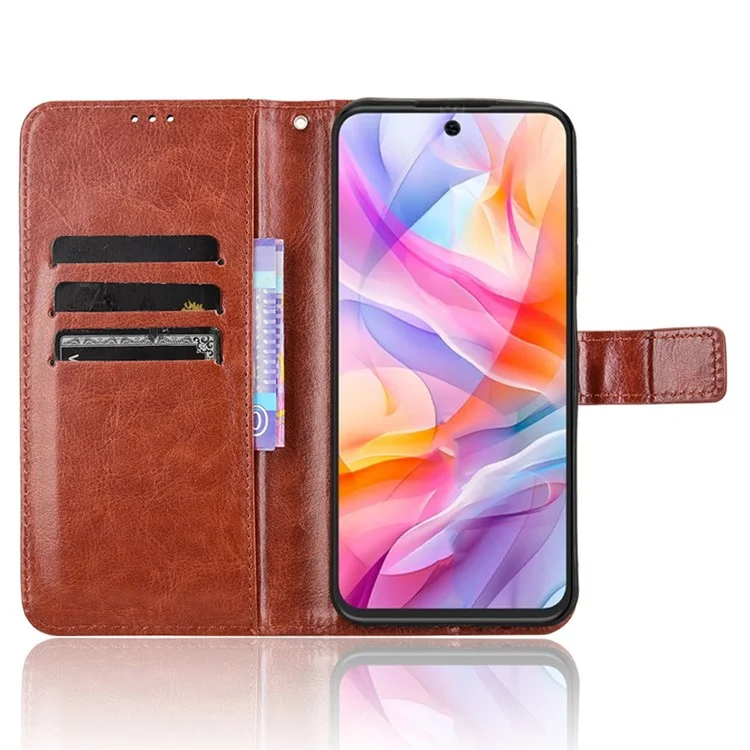 Phone Case For ZTE Blade V70 Design / Nubia V70 Design / Blade V70 Vita Crazy Horse Texture PU Leather Wallet Cover - Brown