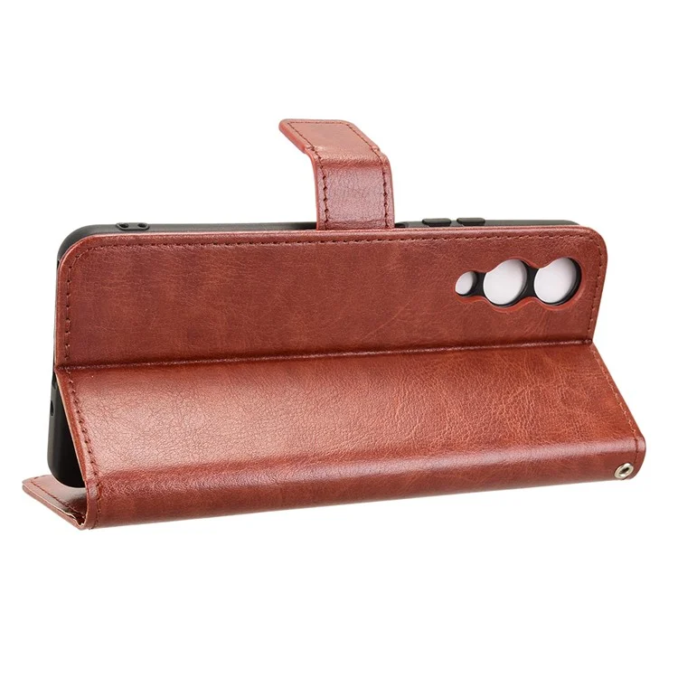 Capa Cubot A10 Estilo Crazy Horse em Couro PU para Carteira de Telefone - Marrom