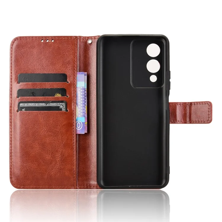Capa Cubot A10 Estilo Crazy Horse em Couro PU para Carteira de Telefone - Marrom