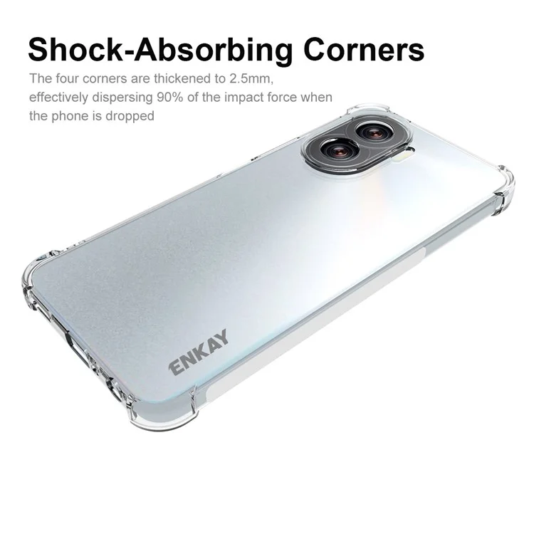ENKAY HAT Prince For Honor X40i 5g Angoli Addensati Custodia Per Telefono Cristallino