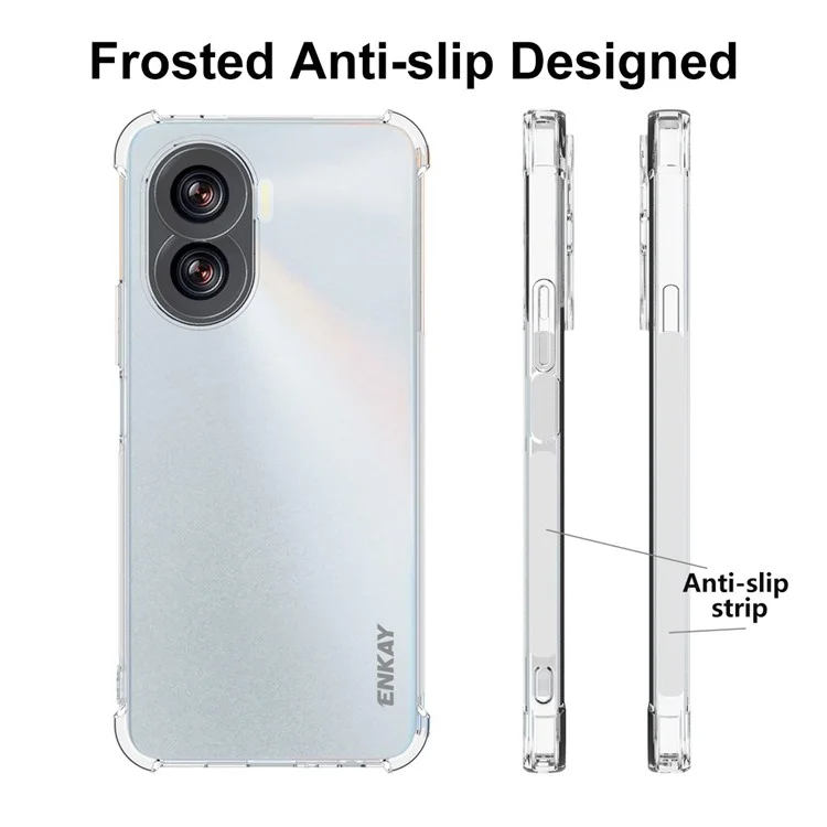 ENKAY HAT Prince For Honor X40i 5g Angoli Addensati Custodia Per Telefono Cristallino