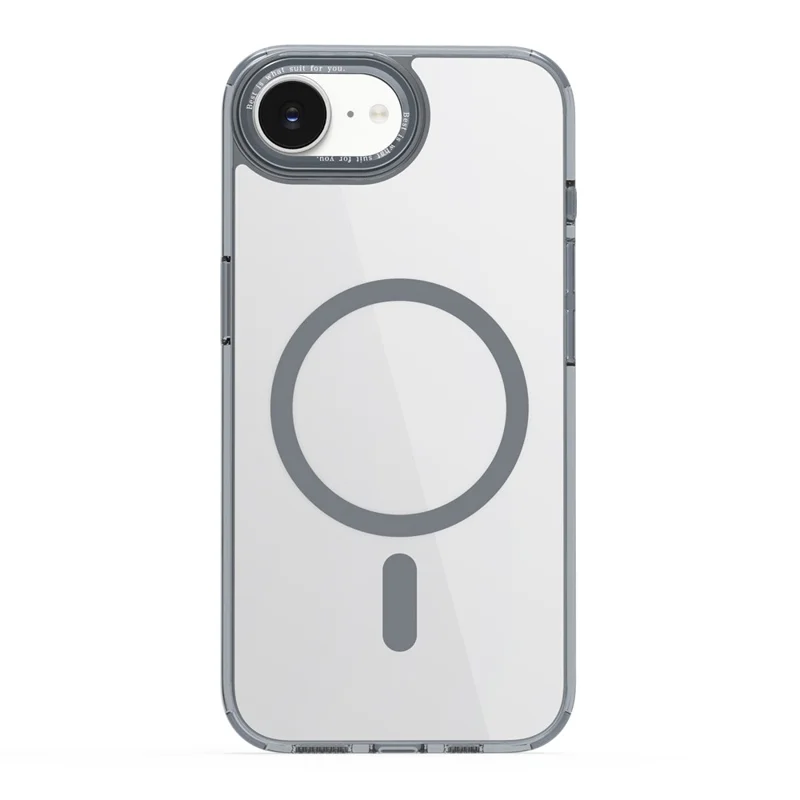 For iPhone 17e / 16e Case Compatible with MagSafe TPU+PC Transparent Phone Cover - Grey
