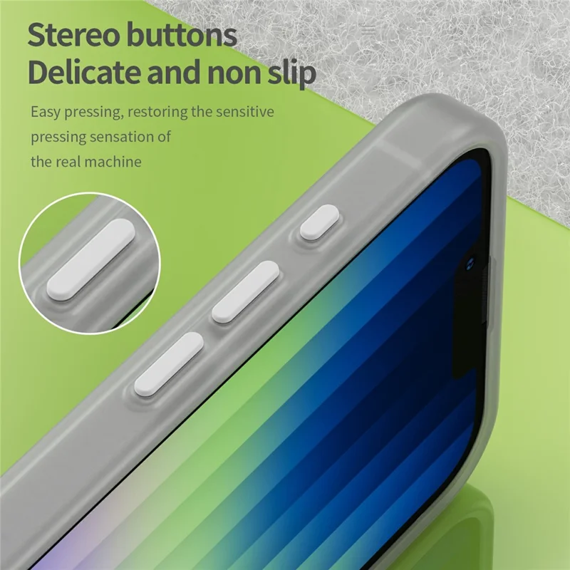 For iPhone 16e Case TPU + PC Magnetic Phone Back Cover Matte Translucent Design - White