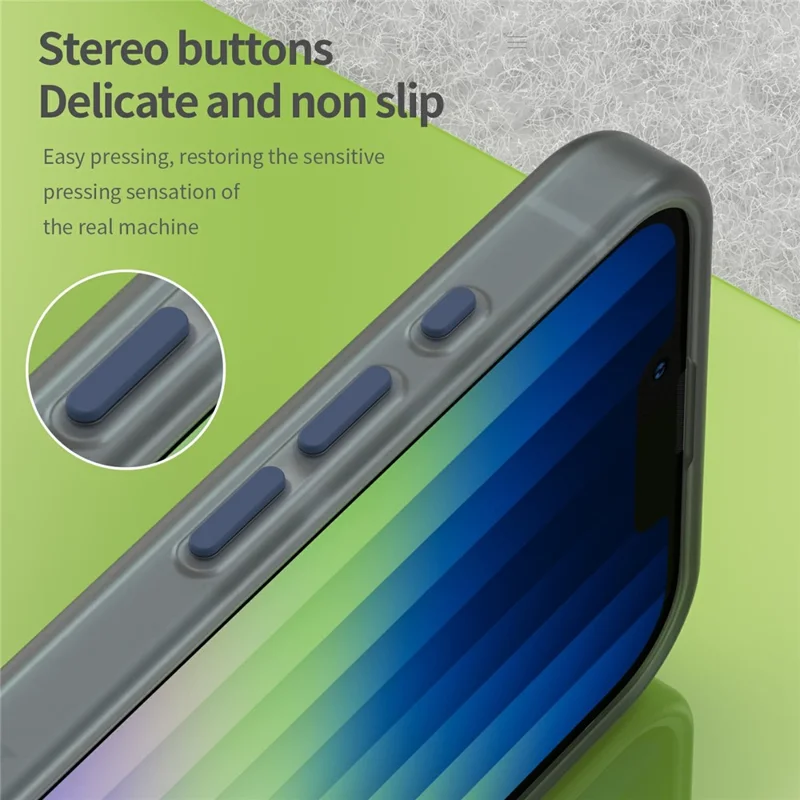 For iPhone 16e Case TPU + PC Magnetic Phone Back Cover Matte Translucent Design - Dark Blue