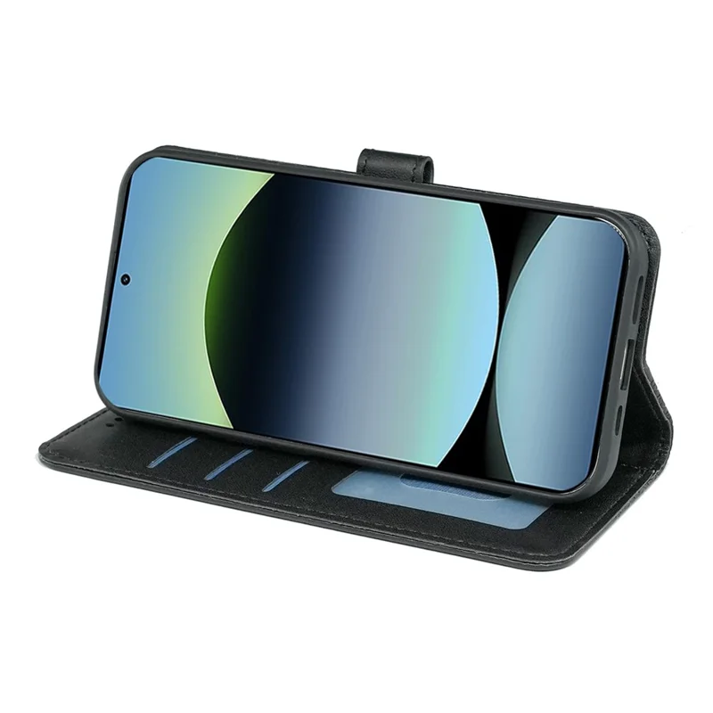 For Xiaomi Redmi Note 14 4G (163.25mm) Wallet Phone Case Pattern Imprint Leather Flip Cover - Black