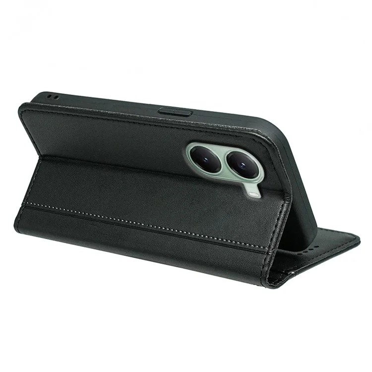 Funda de cuero PU con cierre magnético para Xiaomi Poco X7 Pro 5G / Redmi Turbo 4 5G - Negro