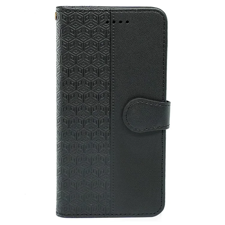 For Xiaomi Poco M7 Pro 5G Wallet Phone Case Pattern Imprint Leather Flip Cover - Black