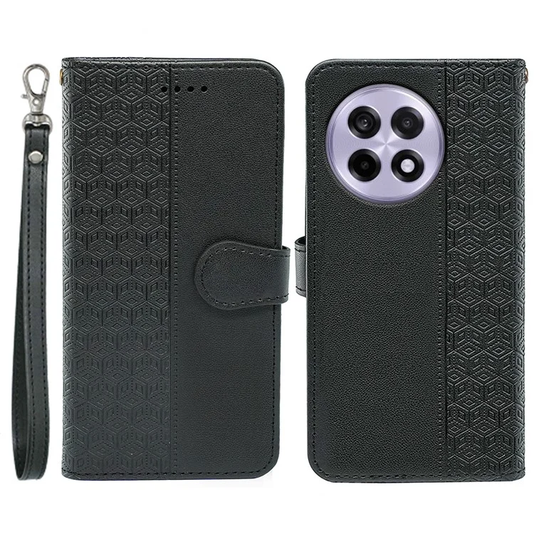 Capa Carteira Padrão para OnePlus 13R 5G com Estampa em Couro Flip Cover - Preto
