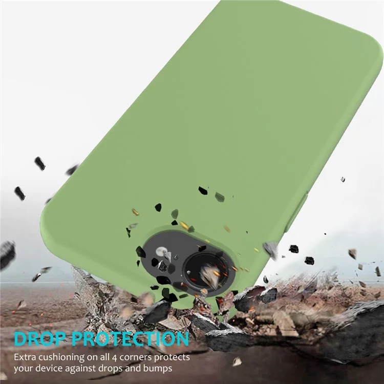 Funda para iPhone 16e Antigolpes con Forro de Silicona Líquida Suave - Verde Menta