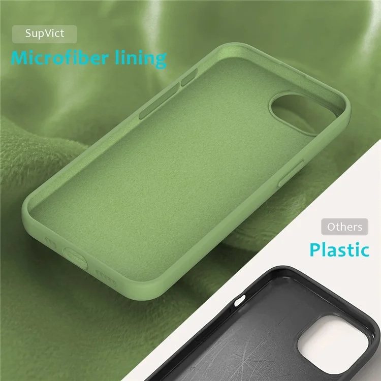 Funda para iPhone 16e Antigolpes con Forro de Silicona Líquida Suave - Verde Menta