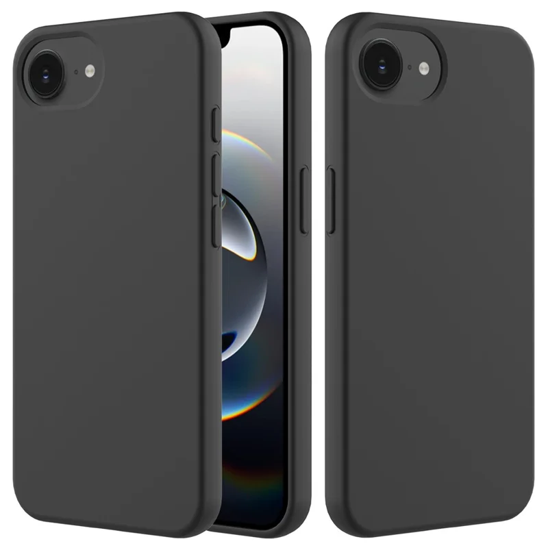 Cover per iPhone 16e Antiurto con Rivestimento Interno in Silicone Liquido - Nero