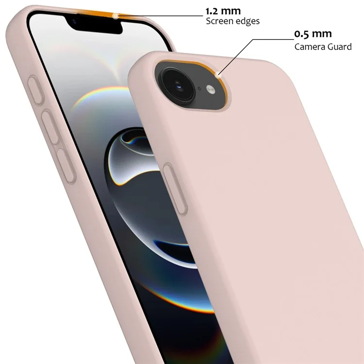 For iPhone 16e Case Compatible with MagSafe Anti-Drop Liquid Silicone Phone Cover - Pink
