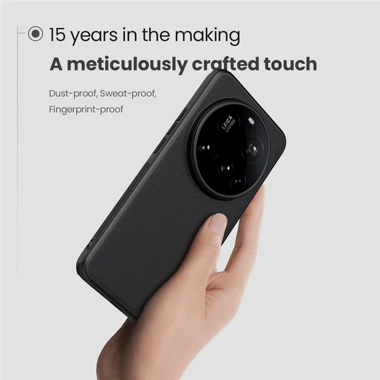 NILLKIN Frosted Shield Pro per Xiaomi 15 Ultra Cover Opaco PC + TPU Custodia per Cellulare - Nero