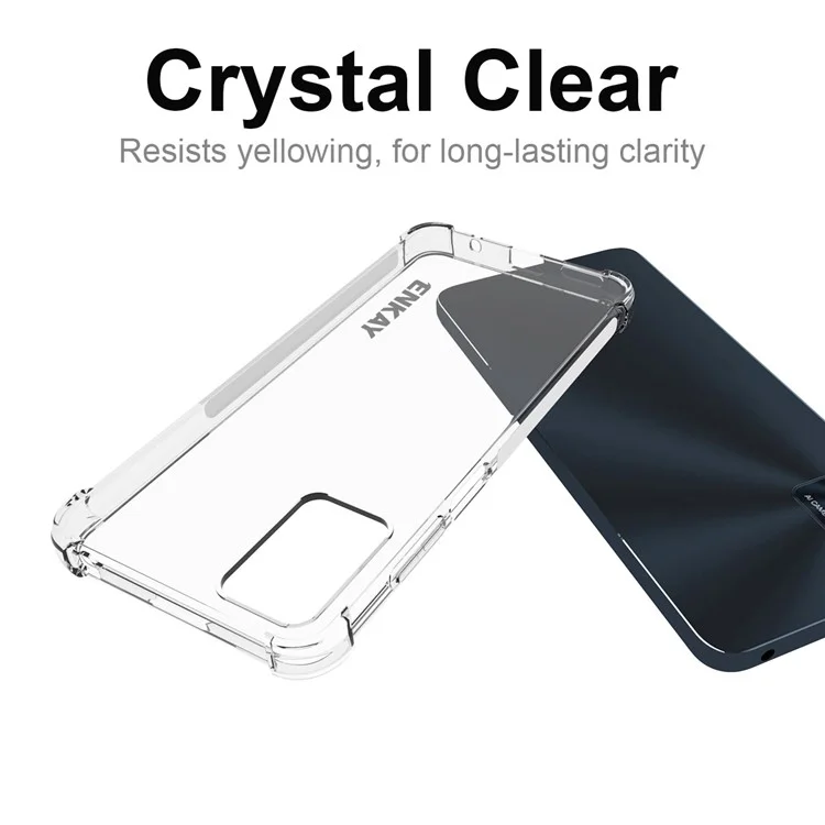 ENKAY HAT PRINCE Per Motorola Moto E22 4G Angoli Rinforzati TPU Case Anti-scivolo Bordo Chiaro Copertina del Telefono