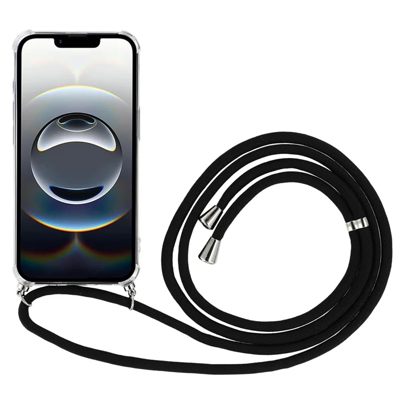 For iPhone 17e / 16e Case Reinforced Corner TPU Clear Phone Cover with Lanyard