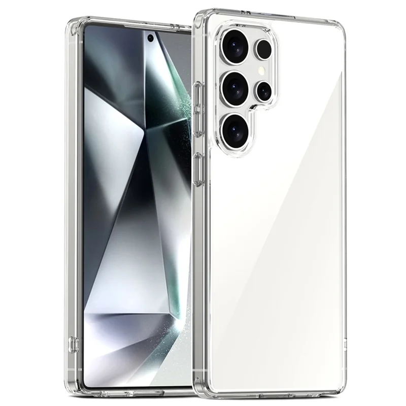 For Samsung Galaxy S24 Ultra Case PC + TPU Clear Anti Drop Phone Back Cover - Transparent