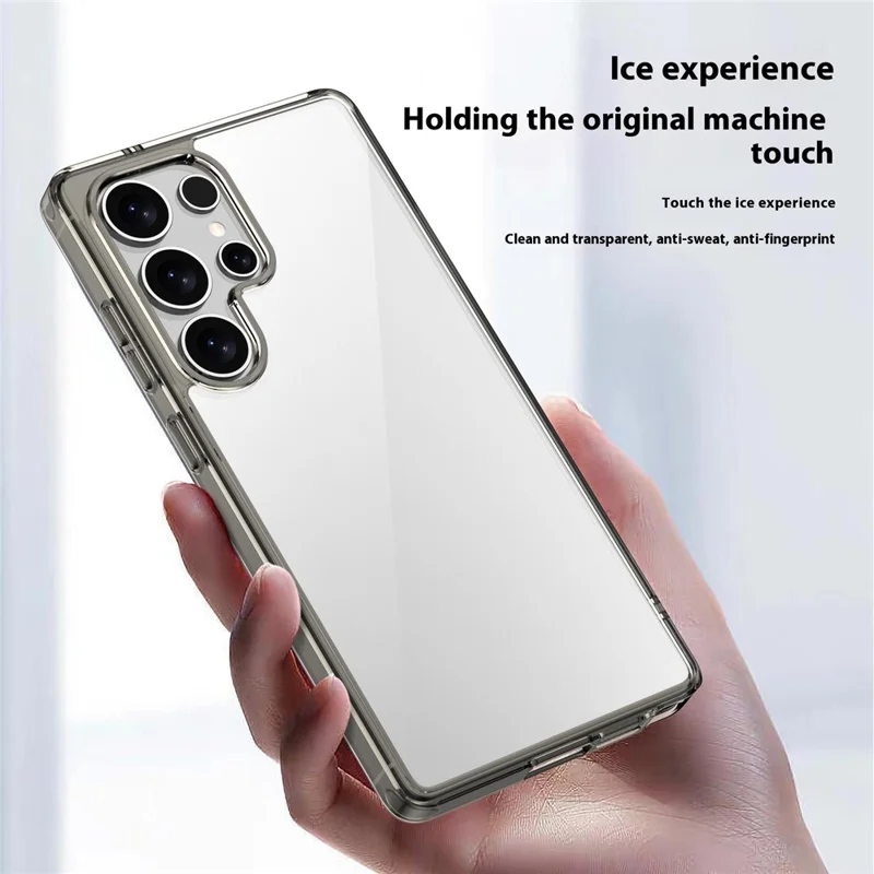 For Samsung Galaxy S24 Ultra Case PC + TPU Clear Anti Drop Phone Back Cover - Transparent