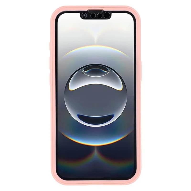 For iPhone 16e Case Acrylic + TPU Clear Phone Cover with PET Screen Film - Pink