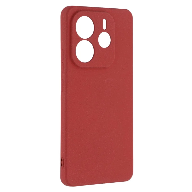 For Xiaomi Redmi Note 14 5G Case Matte TPU Non-Slip Protective Phone Cover - Wine Red