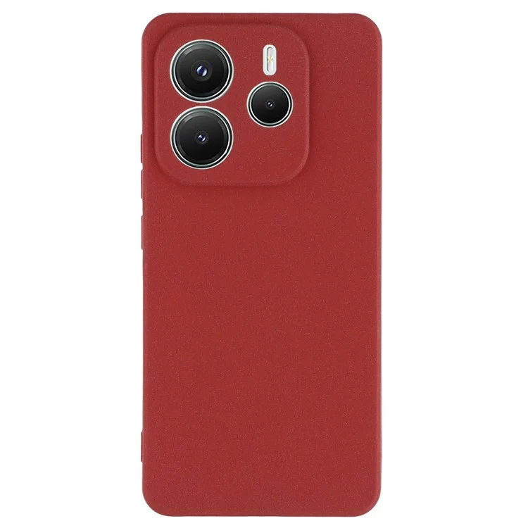 Matte Case for Xiaomi Redmi Note 14 4G (163.25x76.55x8.16mm) TPU Non-Slip Protective Phone Cover - Wine Red