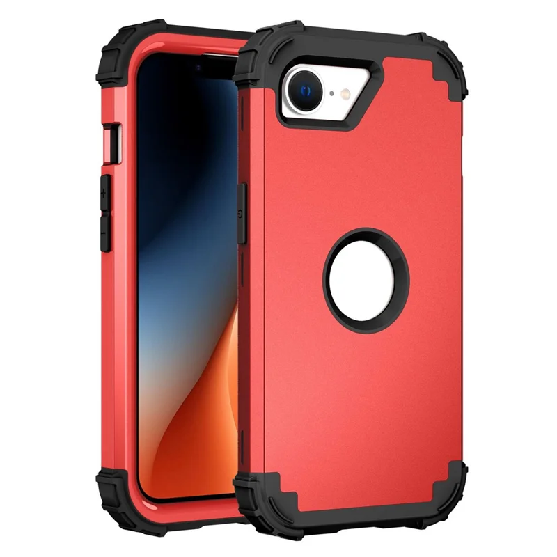 L-Style For iPhone 16e Case Shockproof PC + TPU Phone Back Cover - Red