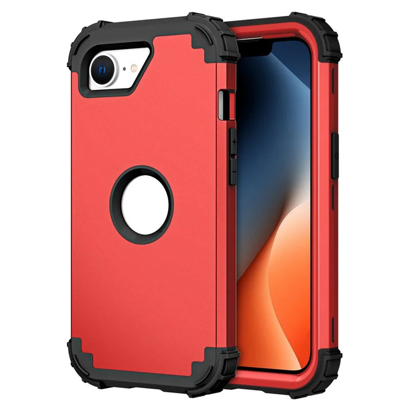 L-Style For iPhone 16e Case Shockproof PC + TPU Phone Back Cover - Red