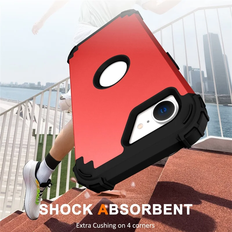 L-Style For iPhone 16e Case Shockproof PC + TPU Phone Back Cover - Red