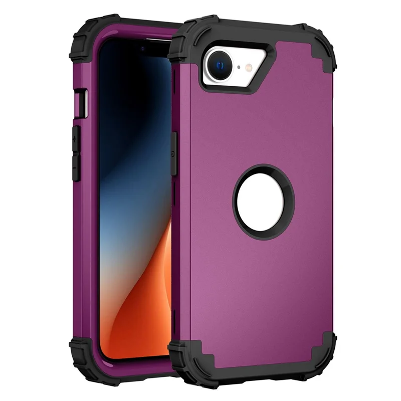 L-Style For iPhone 17e / 16e Case Shockproof PC + TPU Phone Back Cover - Purple