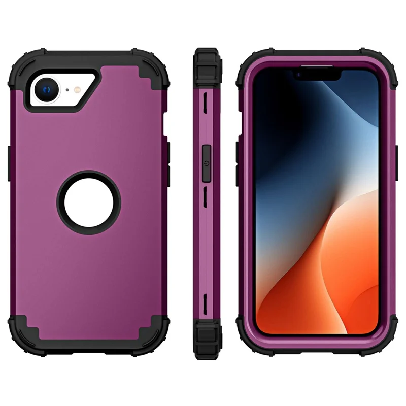 L-Style For iPhone 17e / 16e Case Shockproof PC + TPU Phone Back Cover - Purple