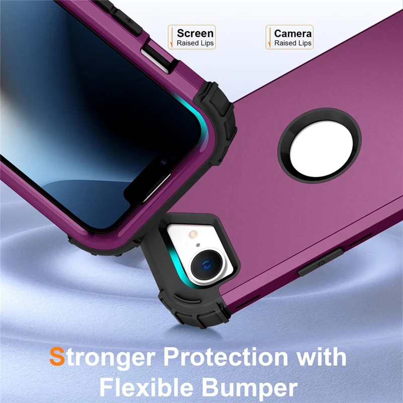 L-Style For iPhone 17e / 16e Case Shockproof PC + TPU Phone Back Cover - Purple