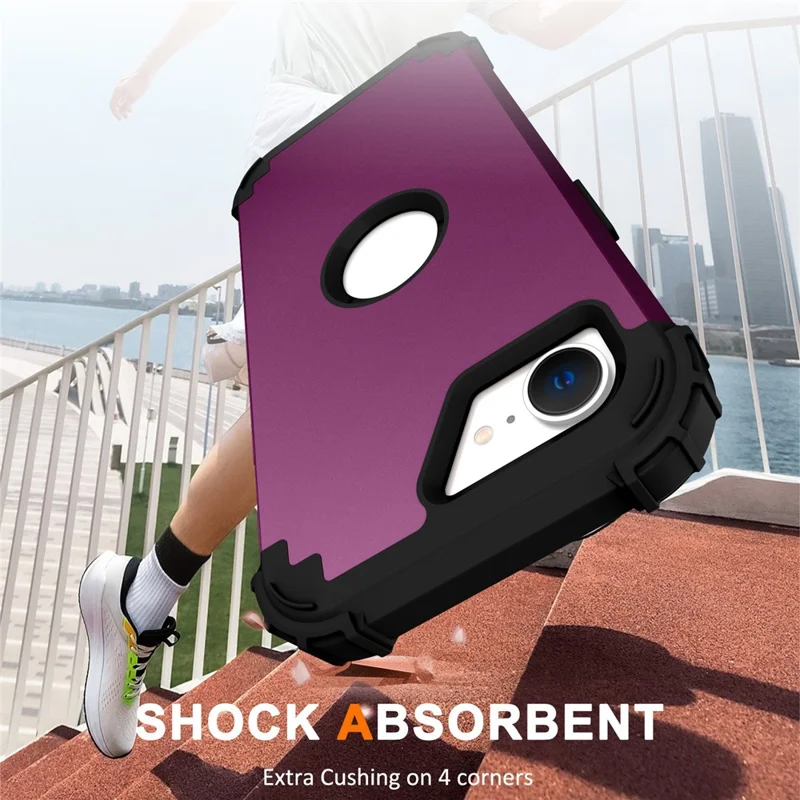 L-Style For iPhone 17e / 16e Case Shockproof PC + TPU Phone Back Cover - Purple