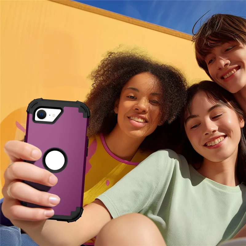 L-Style For iPhone 17e / 16e Case Shockproof PC + TPU Phone Back Cover - Purple