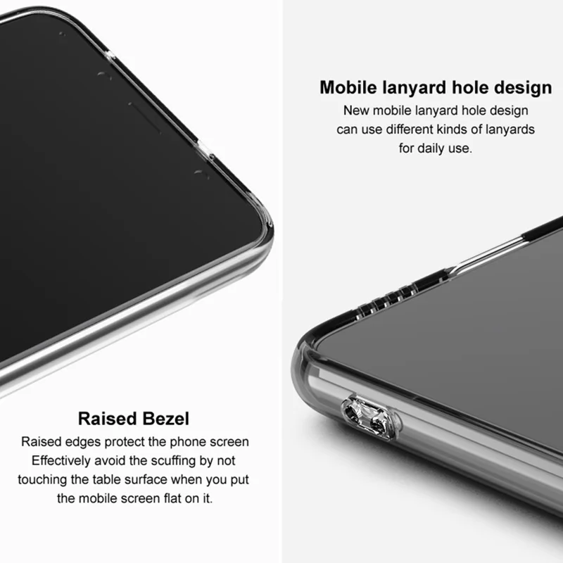 IMAK UX-5 Series for iPhone 14 Pro Max Soft Clear TPU Cell Phone Case Anti-scratch Anti-drop Cover - Transparent Black