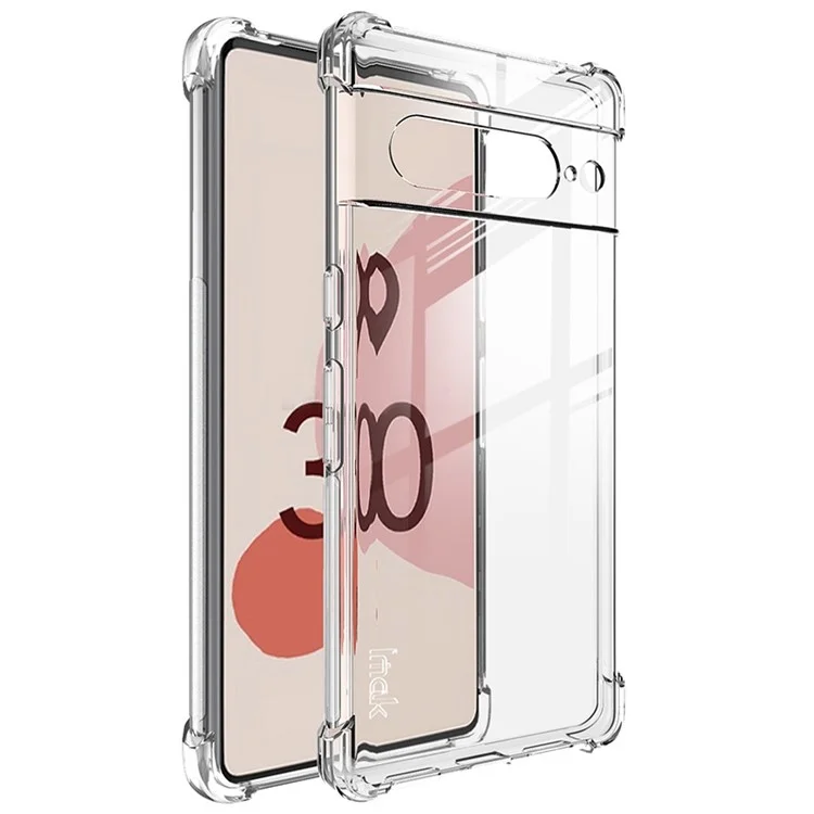 IMAK pour Google Pixel 7 Pro 5G Étui de protection en TPU transparent avec coussins d'air aux quatre coins pour protéger contre les chutes - Transparent