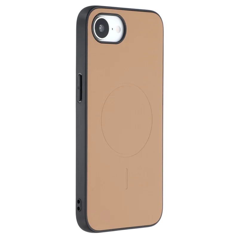 X-LEVEL For iPhone 16e Case Compatible with MagSafe PC+TPU+PU Phone Back Cover - Desert Gold