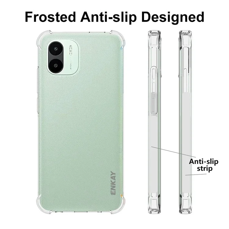 Funda de teléfono transparente ENKAY HAT PRINCE para Xiaomi Redmi A1 4G / A2 4G, funda de teléfono antideslizante y de absorción de choques con refuerzo en las esquinas