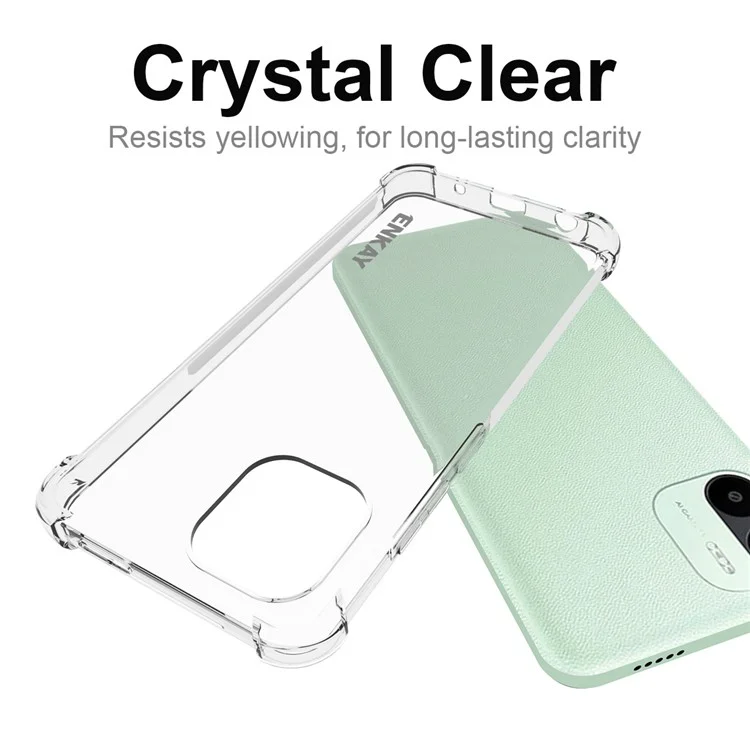 ENKAY HAT PRINCE Crystal Clear Phone Cover for Xiaomi Redmi A1 4G / A2 4G, Anti-drop TPU Phone Case with Shock Absorption Reinforced Corner