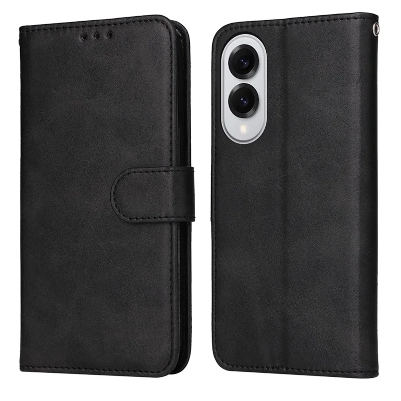 Capa Carteira para Samsung Galaxy S25 Edge em Couro PU com Flip - Preto