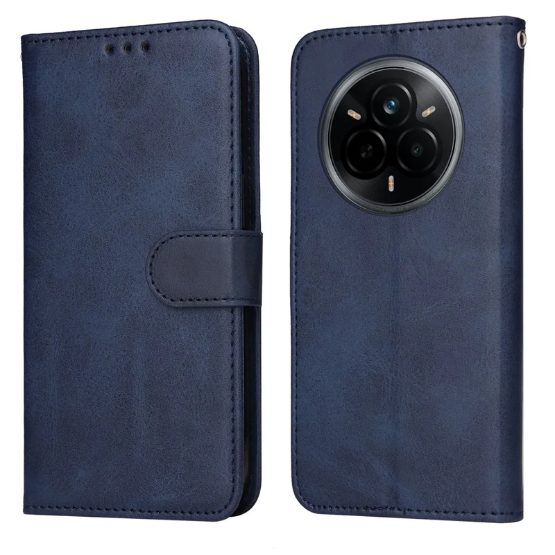 Voor Realme 14 Pro 5G hoesje portemonnee PU leer folio flip telefoonhoes - Blauw