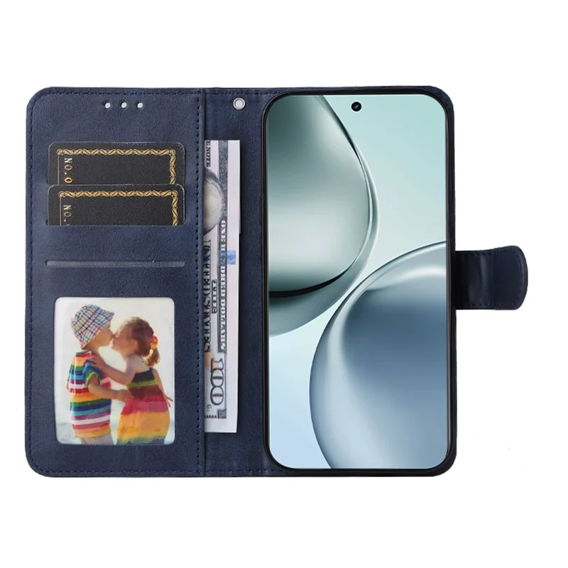 Voor Realme 14 Pro 5G hoesje portemonnee PU leer folio flip telefoonhoes - Blauw