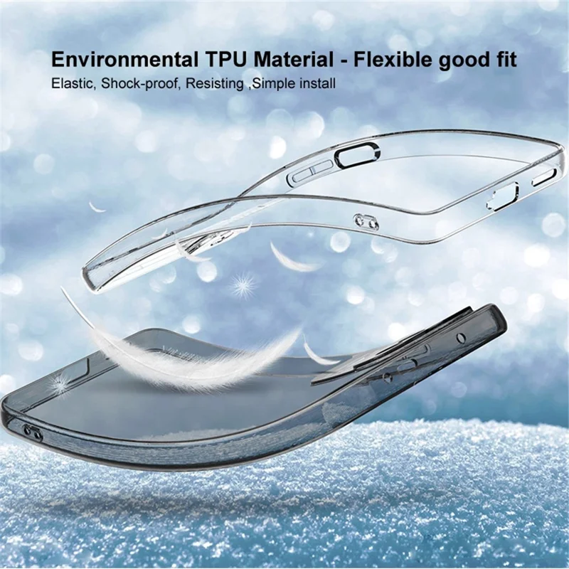 Coque de téléphone en TPU flexible et anti-poussière IMAK UX-5 Series pour iPhone 14 - Transparente