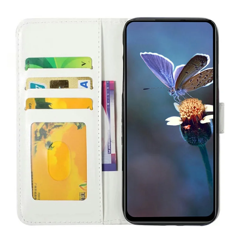 For Google Pixel 9a Case 3D Creative Pattern PU Leather Stand Phone Cover - Tri-Color Marble
