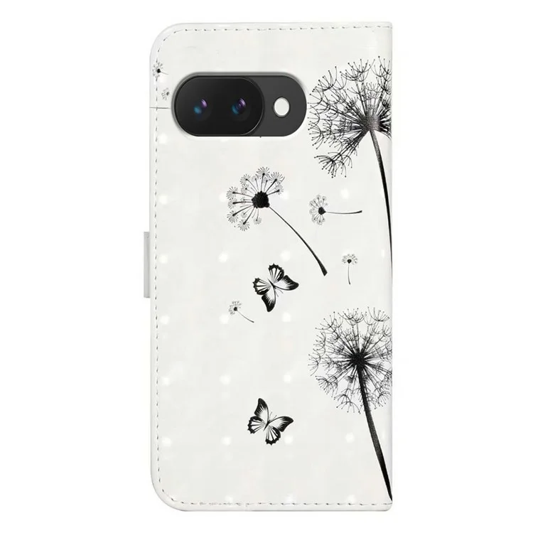 Funda para Google Pixel 9a con Diseño 3D Creativo de Cuero PU con Soporte - Niños y Diente de León
