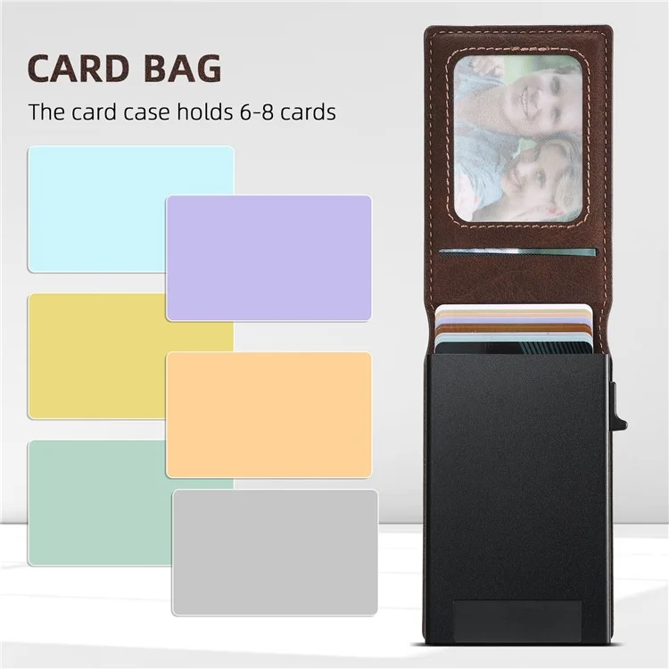 SUTENI H19 Étui magnétique avec porte-cartes et support pour iPhone 15 Pro Max - Texture cuir façon licorne - Marron