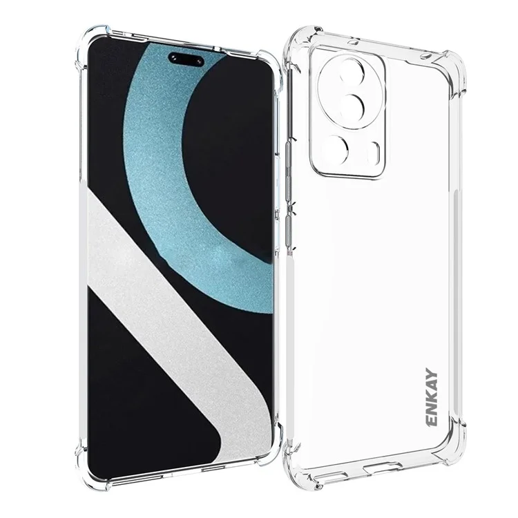 ENKAY HAT PRINCE для Xiaomi 13 Lite / Civi 2 5G Мягкий защитный чехол TPU с ударопоглощающими углами, противоскользящей полоской по краю и прозрачным покрытием