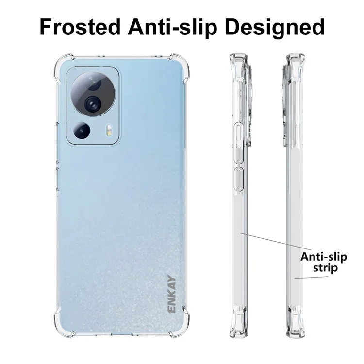 ENKAY HAT PRINCE для Xiaomi 13 Lite / Civi 2 5G Мягкий защитный чехол TPU с ударопоглощающими углами, противоскользящей полоской по краю и прозрачным покрытием
