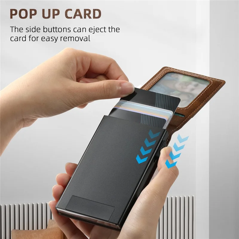 SUTENI H19 For Samsung Galaxy S24+ Magnetic Case Waxy Texture Card Slots Leather Back Phone Cover - Brown