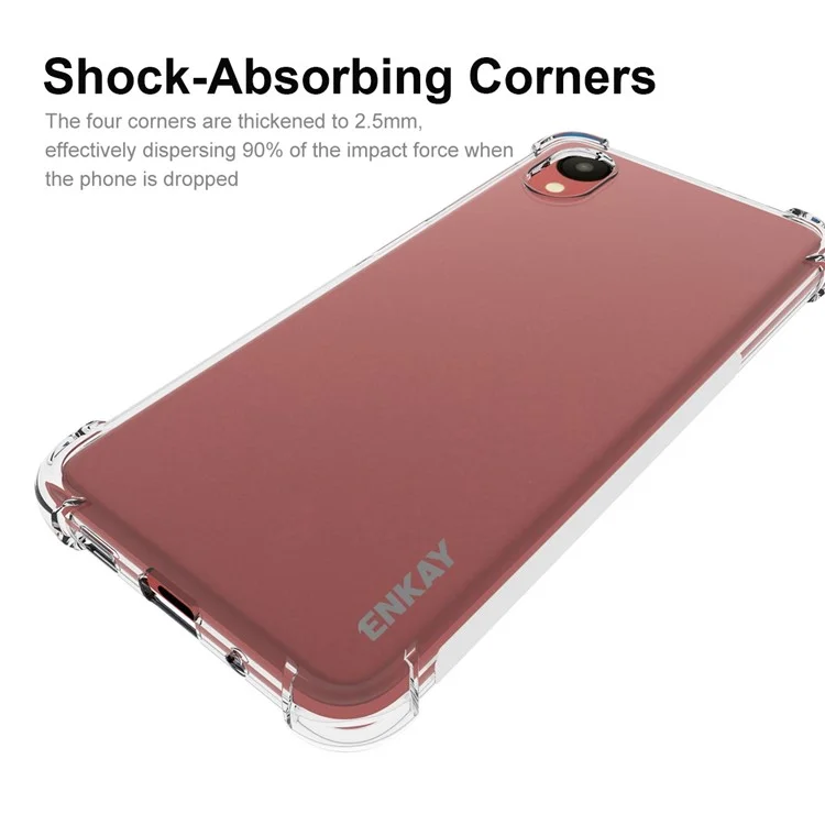 ENKAY HAT PRINCE Para Samsung Galaxy A23e / A23 5G (Versão Japonesa) Capa de Telefone Transparente de TPU Macio com Almofada de Ar Anti-Deslizante e Resistente a Arranhões